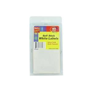  100 Pack self adhesive white labels   Case of 24 