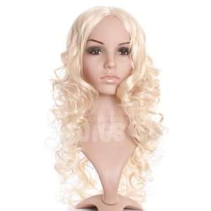   Long Blonde Curly Centre Parted Ladies Wig by Wonderland Wigs Beauty