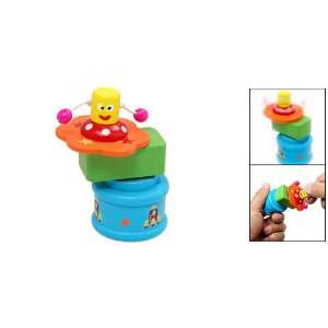   Cartoon Wooden Toy Kids Multicolor Wind Up Rotary Gift Toys & Games